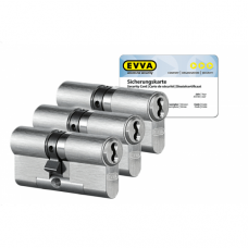 Set van 3 EVVA 4KS cilinders SKG*** 
