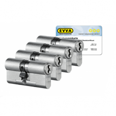 Set van 4 EVVA 4KS cilinders SKG*** 